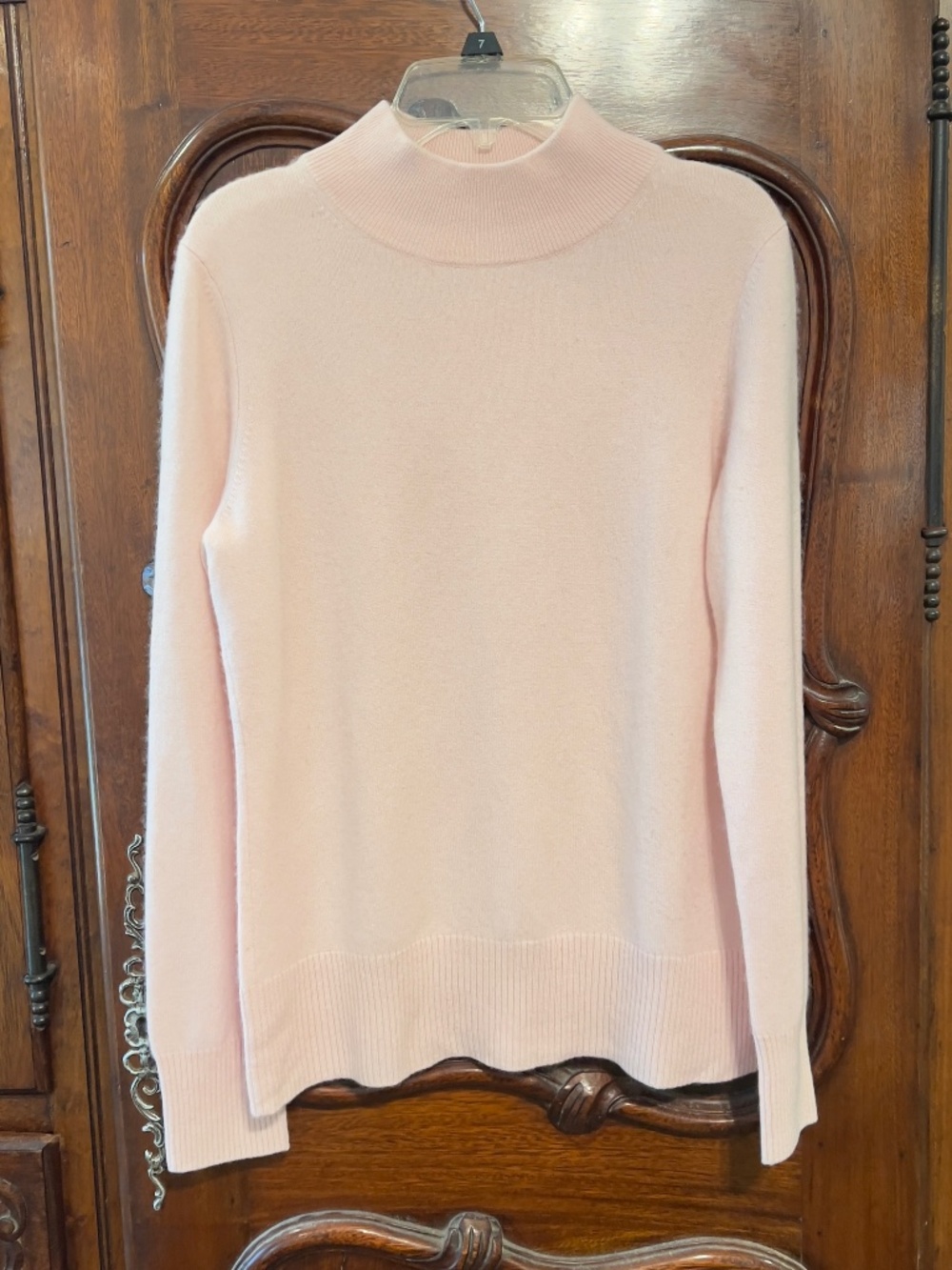 Preston & York Premier 100% Cashmere Mock Turtleneck Sweater, Size XS